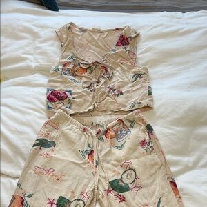 Floral Print Pajama Set